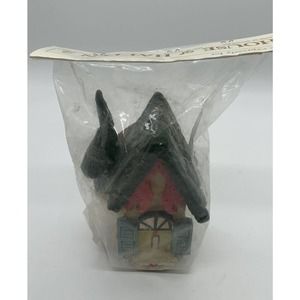 Vintage House of Hatten 1991 Elf Gnome Cottage Christmas Tree Ornament NOS